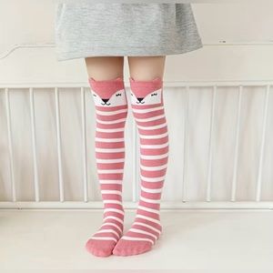 Children's - Cotton Knee High Stockings, Cute Socks For Girls Kids
